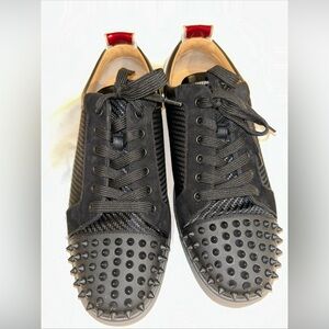 Christian Louboutin “Louis Junior Spikes” low-top sneakers RED BOTTOMS 9.5 45